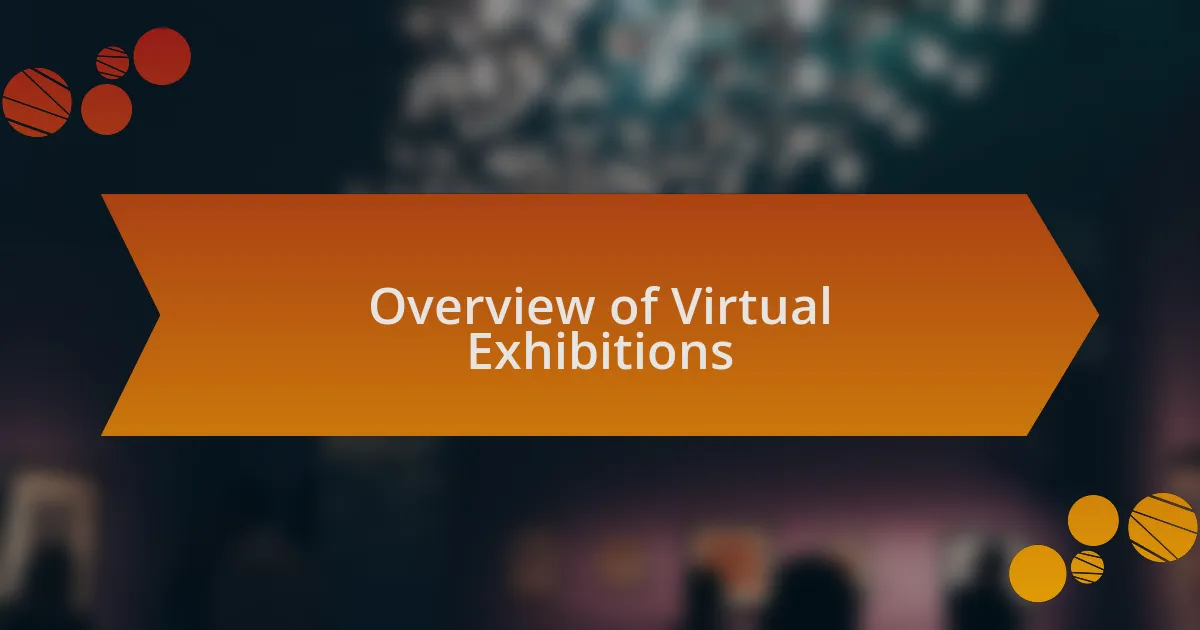 Overview of Virtual Exhibitions
