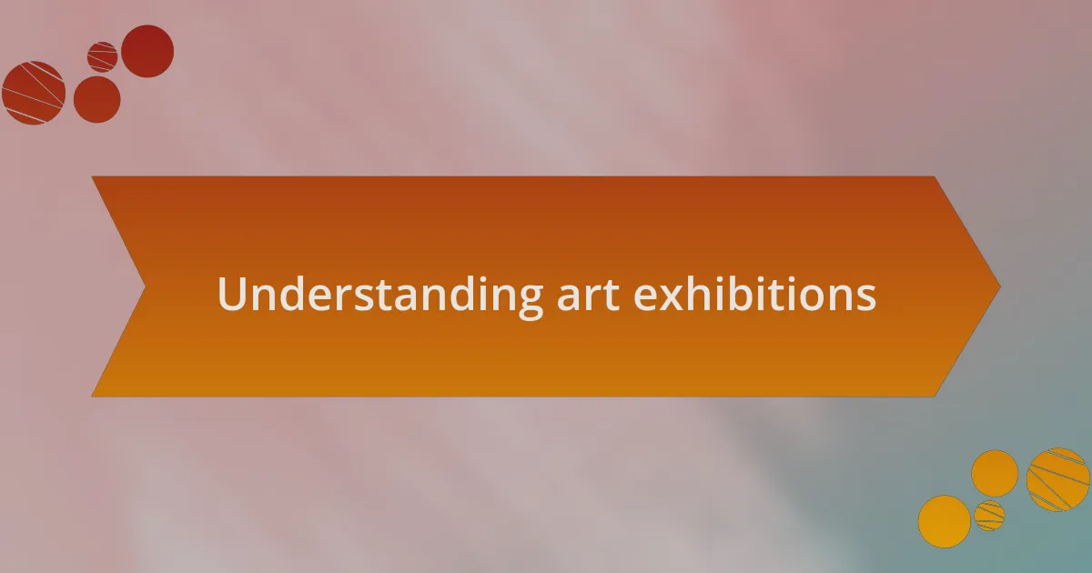 Understanding art exhibitions