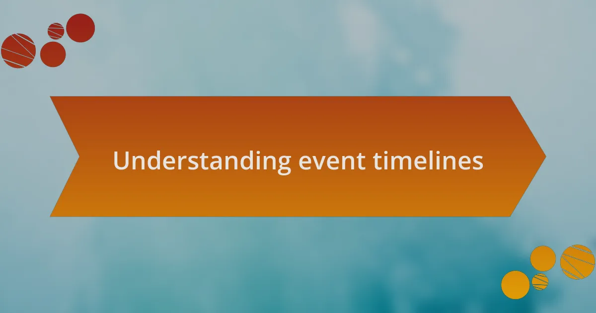 Understanding event timelines